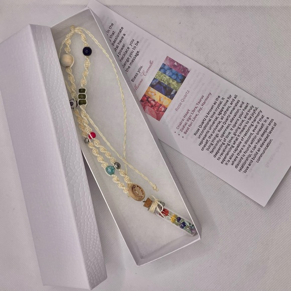 Embrace the Healing Power with Our Handmade Macramé Necklaces - Picture 3 of 5